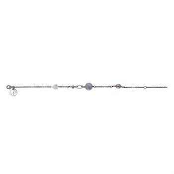 Rabinovich Symphony armbånd i oxideret sterling sølv med iolit, safir og ferskvandsperle