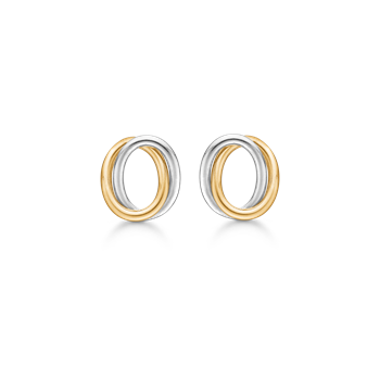 Ørestikker i 14 karat guld, 9 x 7 mm – Støvring Design