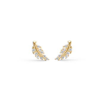 Ørestikker i 14 karat guld med zirkonia, 4 x 8 mm – Støvring Design