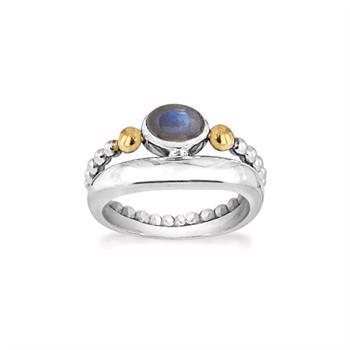 Rabinovich Golden Shadow fingerring i sterling sølv med labradorit