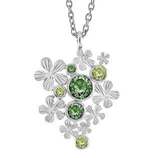 Rabinovich Primrose collier i sterling sølv med peridot og kvarts