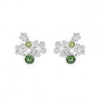Rabinovich Primrose ørestikker i sterling sølv med peridot og kvarts