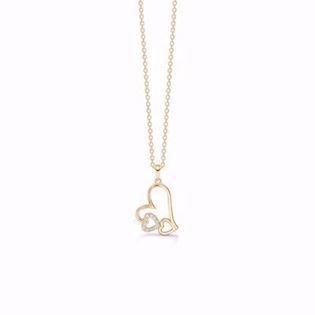 Hjerter 8 kt guld, 333 collier blank