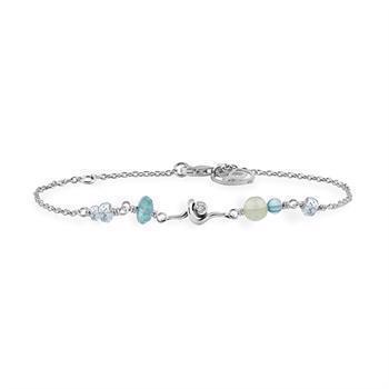 Rabinovich Colorful Twist armbånd i sterling sølv med akvamarin og apatit