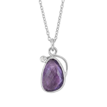 Rabinovich Breezy sterling sølv vedhæng med Amethyst og topas