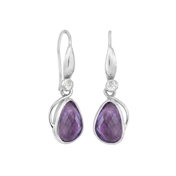 Rabinovich Breezy sterling sølv øreringe med Amethyst og topas
