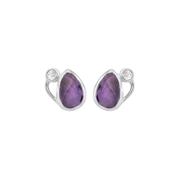 Rabinovich Breezy sterling sølv øreringe med Amethyst og topas