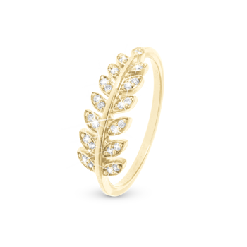 Christina Forest Leaves ring – forgyldt sølv