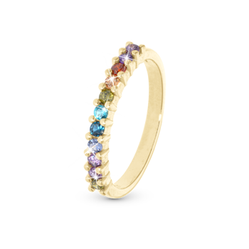 Christina Rainbow ring – forgyldt sølv