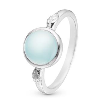Køb model 3.26.A-55, Ring med ægte blå chalcedon 925 sterling sølv  her hos Houmann.dk