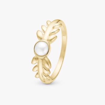 Christina Pearl & Nature ring – forgyldt sølv