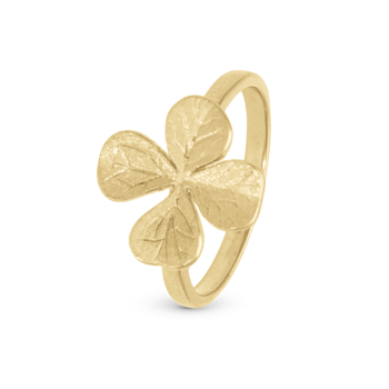 Christina Four Leaf Clover ring – forgyldt sølv
