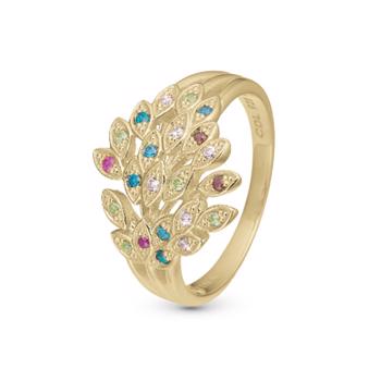 Christina Peacock ring – forgyldt sølv