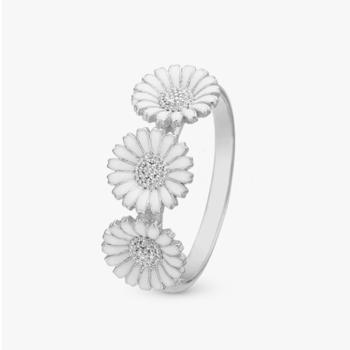 Christina Triple Marguerite ring – sølv