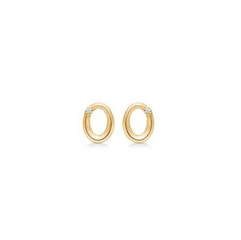 Guldørestikker 8kt. med zirkonia
