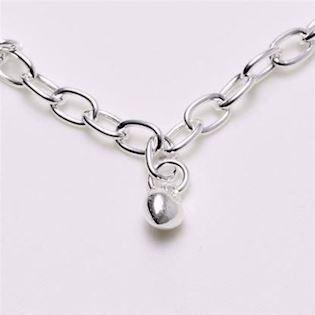 Hjerter 925 Sterling Sølv børnearmbånd blank