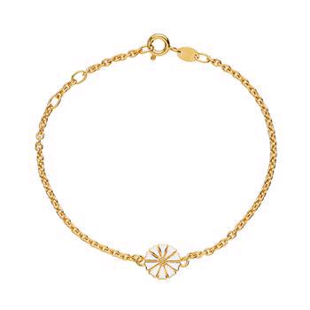 Armbånd med marguerit i forgyldt sterling sølv, 9 mm – Lund Copenhagen