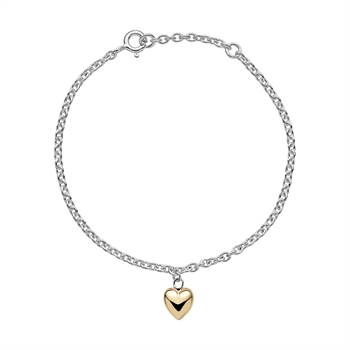 Armbånd med hjerte i 8 karat guld – Lund Copenhagen