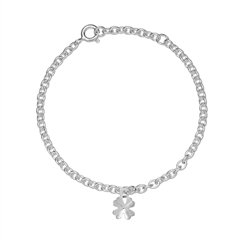 Armbånd med kløver i sterling sølv, 16 cm – Lund Copenhagen