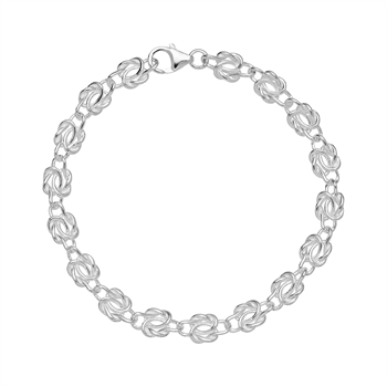 Armbånd med knude i sterling sølv, 19 cm – Lund Copenhagen