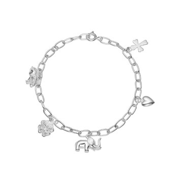 Armbånd med hjerte i sterling sølv, 18 cm – Lund Copenhagen