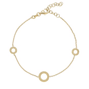 Armbånd i forgyldt sterling sølv, 19 cm – Lund Copenhagen