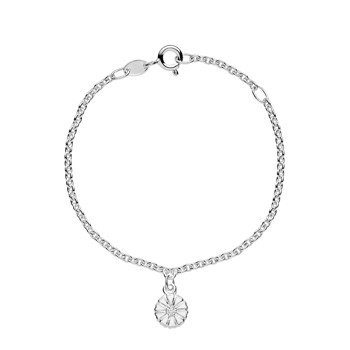 Armbånd med marguerit i sterling sølv, 7,5 mm – Lund Copenhagen