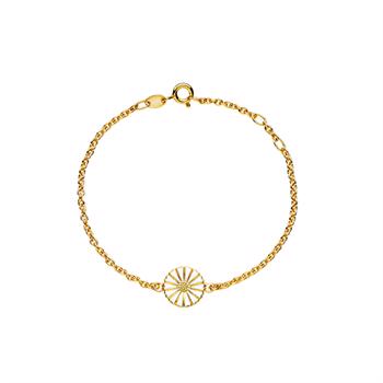 Armbånd med marguerit i forgyldt sterling sølv – Lund Copenhagen
