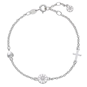 Armbånd med marguerit i sterling sølv – Lund Copenhagen