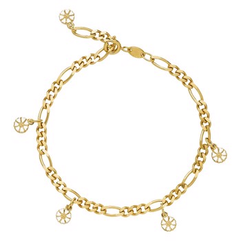 Armbånd med marguerit i forgyldt sterling sølv – Lund Copenhagen
