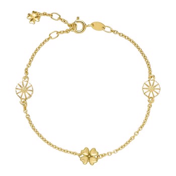 Armbånd med marguerit i forgyldt sterling sølv – Lund Copenhagen
