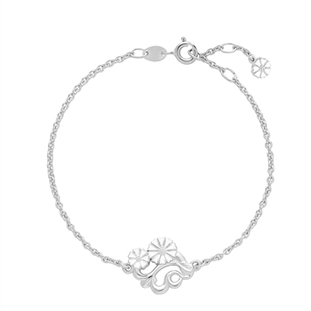 Armbånd med marguerit i sterling sølv, 19 cm – Lund Copenhagen