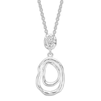 Collier i sterling sølv med perler, 45+3 cm – Lund Copenhagen