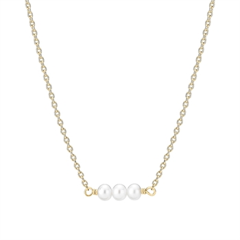 Collier med ferskvands perler 42-48cm 8 karat