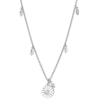 Collier med marguerit i sterling sølv – Lund Copenhagen