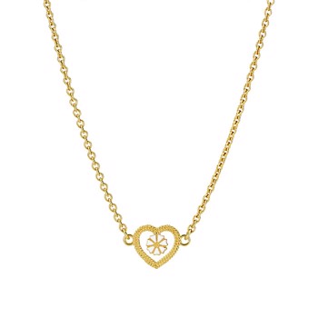 Collier med marguerit i forgyldt sterling sølv – Lund Copenhagen
