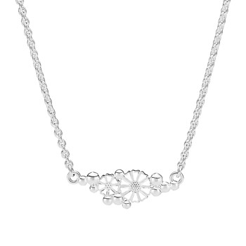 Collier med marguerit i sterling sølv – Lund Copenhagen