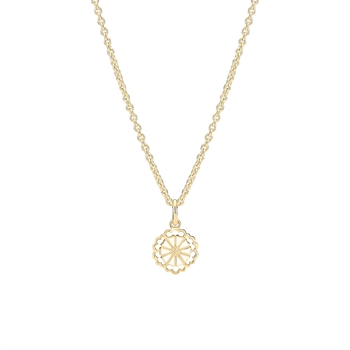Marguerit Collier silhuet 7,5mm forgyldt sterling sølv