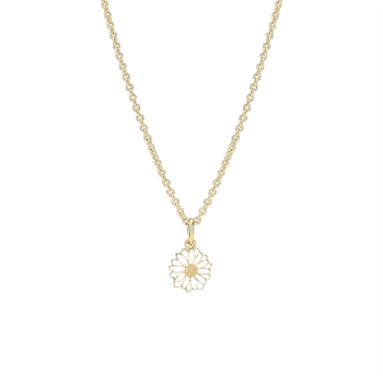Marguerit Collier blomst 11mm forgyldt sterling sølv