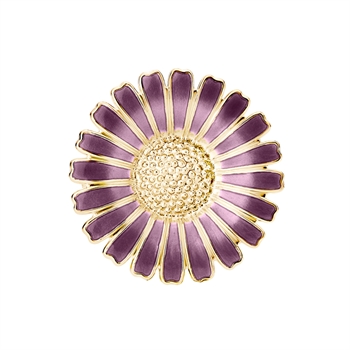Broche med marguerit i forgyldt sterling sølv, 36 mm – Lund Copenhagen