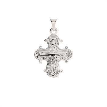 Vedhæng med kors i sterling sølv, 18x16 mm – Lund Copenhagen
