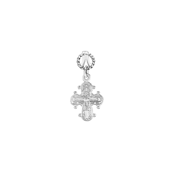 Vedhæng med kors i sterling sølv, 14x12 mm – Lund Copenhagen