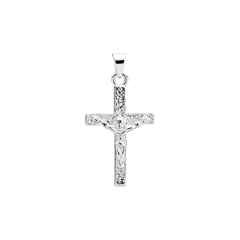 Vedhæng med kors i sterling sølv, 20x14 mm – Lund Copenhagen