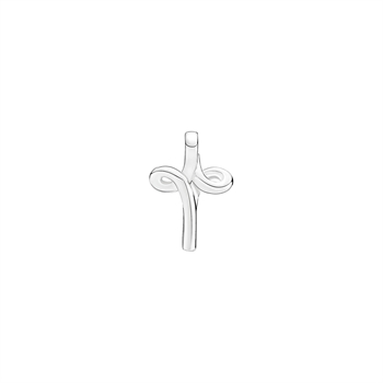 Vedhæng med kors i sterling sølv, 15x10 mm – Lund Copenhagen