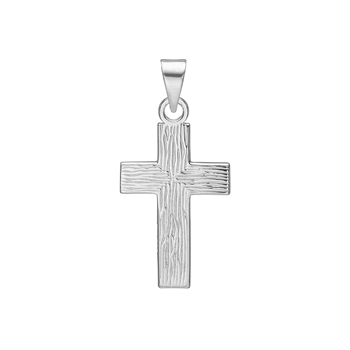 Vedhæng med kors i sterling sølv, 25x16 mm – Lund Copenhagen