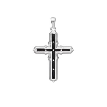Vedhæng med kors i sterling sølv, 20x24 mm – Lund Copenhagen