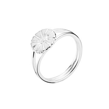Ring med marguerit i sterling sølv, 9 mm – Lund Copenhagen