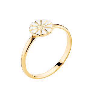 Ring med marguerit i forgyldt sterling sølv, 7,5 mm – Lund Copenhagen