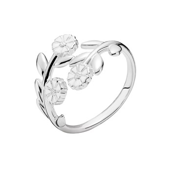 Ring med marguerit i sterling sølv – Lund Copenhagen