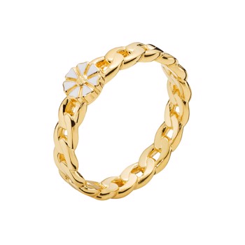 Ring med marguerit i forgyldt sterling sølv – Lund Copenhagen